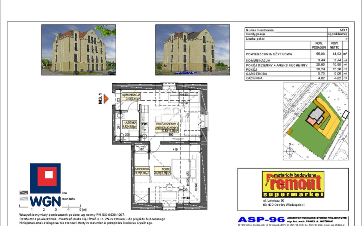 Mieszkanie dwupokojowe na sprzedaż Duszniki-Zdrój, Zdrój, Zdrojowa  43m2 Foto 1
