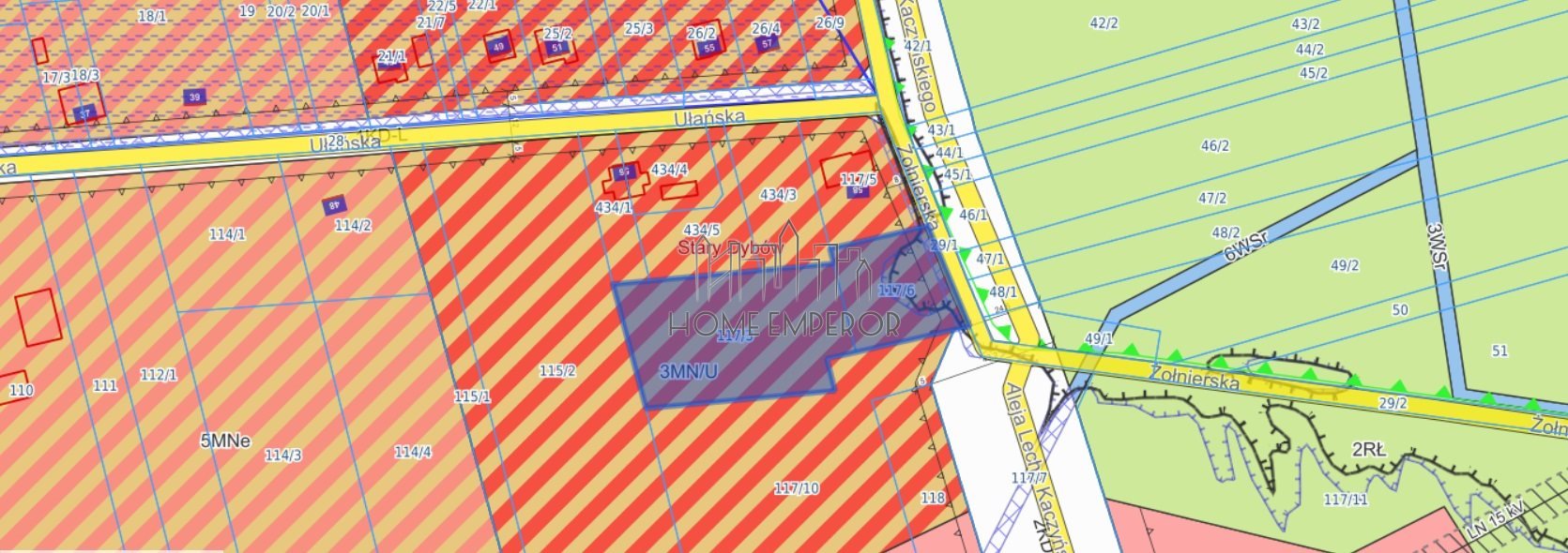 Działka inna na sprzedaż Stary Dybów, Żołnierska  4 294m2 Foto 1