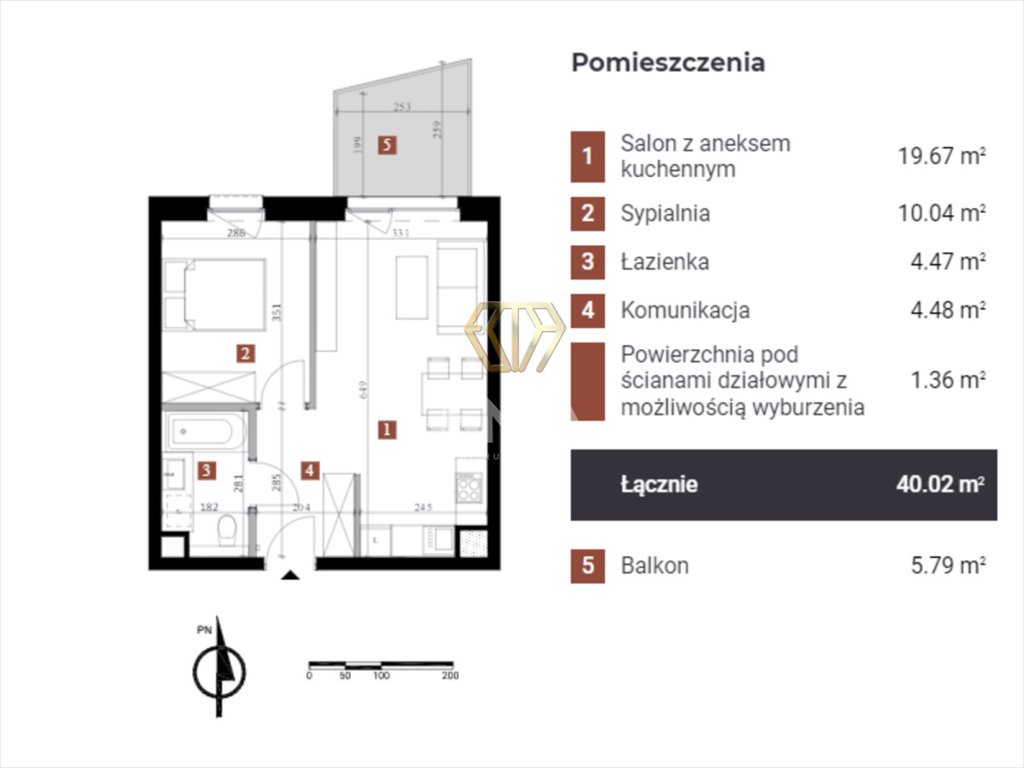 Mieszkanie dwupokojowe na sprzedaż Dąbrowa Górnicza, Przemysłowa  40m2 Foto 5