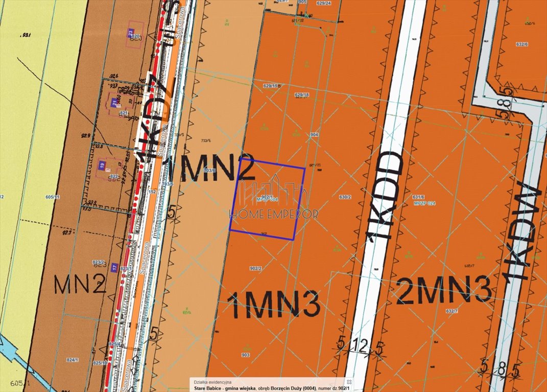 Działka 1500 m² z mediami i planem zabudowy - Borzęcin Duży Borzęcin Duży, Spacerowa  1 500m2 Foto 1