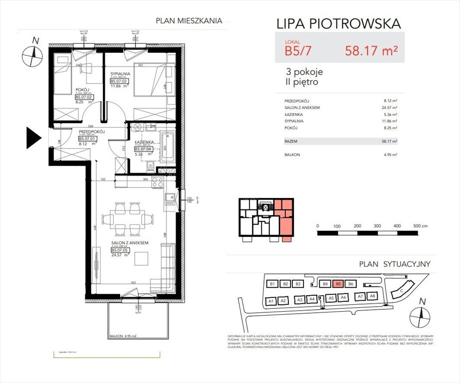 Mieszkanie trzypokojowe na sprzedaż Wrocław, Psie Pole, Lipa Piotrowska  58m2 Foto 2