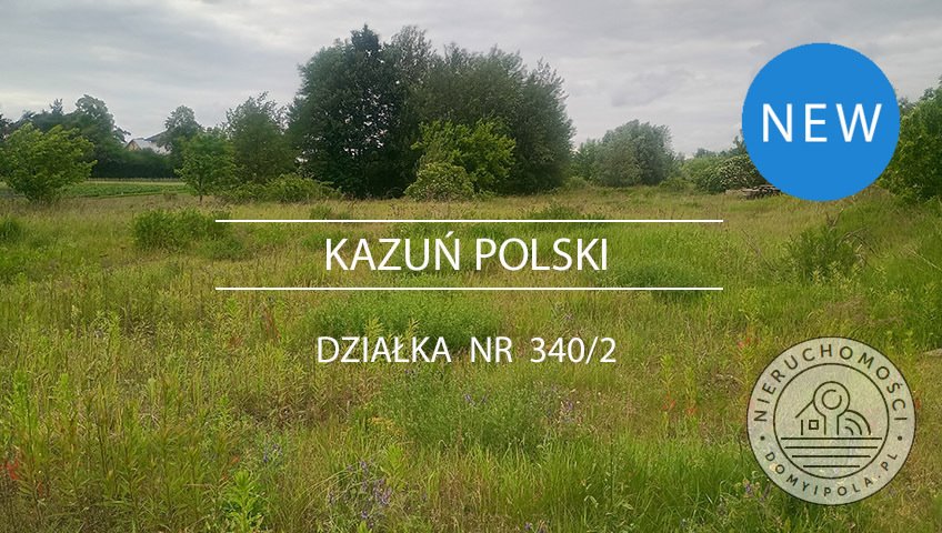 Działka 1000 m2 z mediami i widokiem w Kazuńiu Polski Kazuń Polski, Ogrodowa  1 000m2 Foto 1