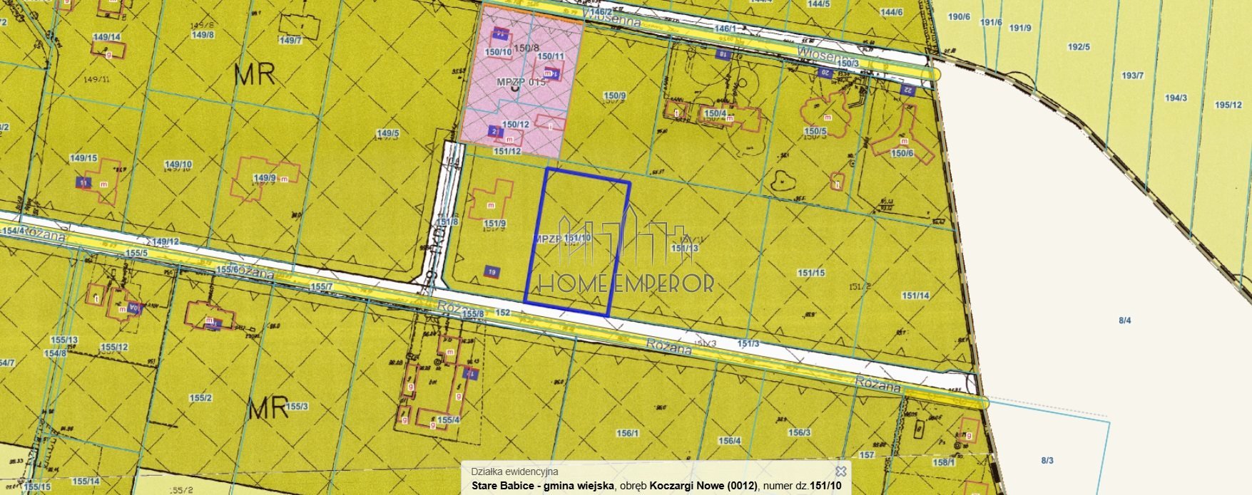 Działka budowlana na sprzedaż Koczargi Nowe, Różana  2 700m2 Foto 1