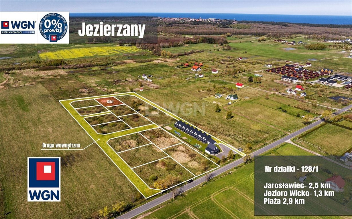 Działka budowlana blisko morza i jeziora, 863 m2 Jezierzany, Nadmorska  863m2 Foto 1