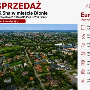 Działka inwestycyjna 55 000 m2 w Błoniu – pełne uzbrojenie Błonie  55 000m2 Foto 1