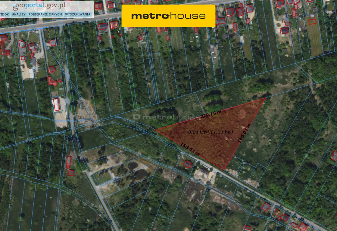 Działka 13,1 ha pod zabudowę i inwestycję w Poczesnej Kolonia Poczesna, Spadowa  13 100m2 Foto 1