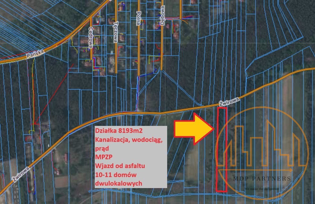Działka budowlana na sprzedaż Dębina  8 193m2 Foto 1