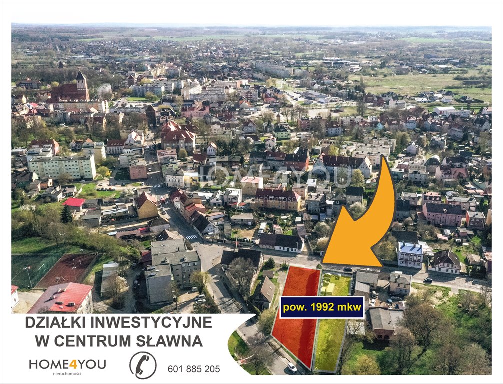 Działka inwestycyjna pod handel i usługi w Sławnie - zapraszam Sławno, ul. Jagiełły  1 992m2 Foto 1