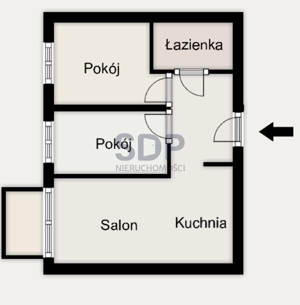 Mieszkanie trzypokojowe na sprzedaż Wrocław, Fabryczna, Oporów, Jordanowska  53m2 Foto 2