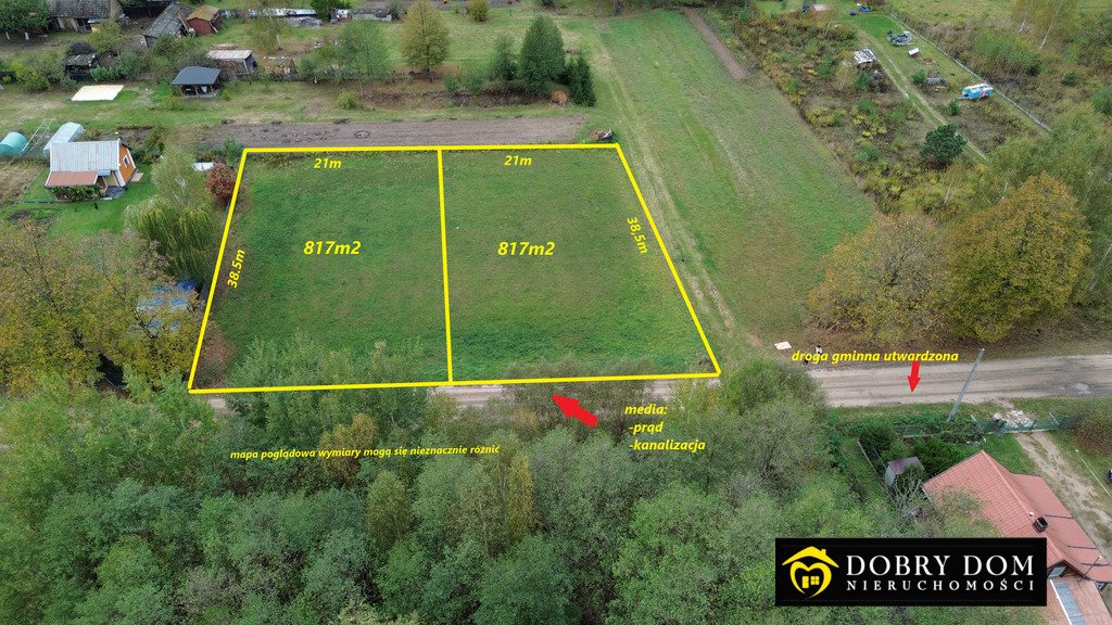 Działka pod dom z warunkami zabudowy, 817 m², zadbana Koplany  817m2 Foto 1