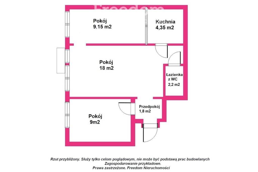 Mieszkanie trzypokojowe na sprzedaż Włocławek, Starodębska  45m2 Foto 1