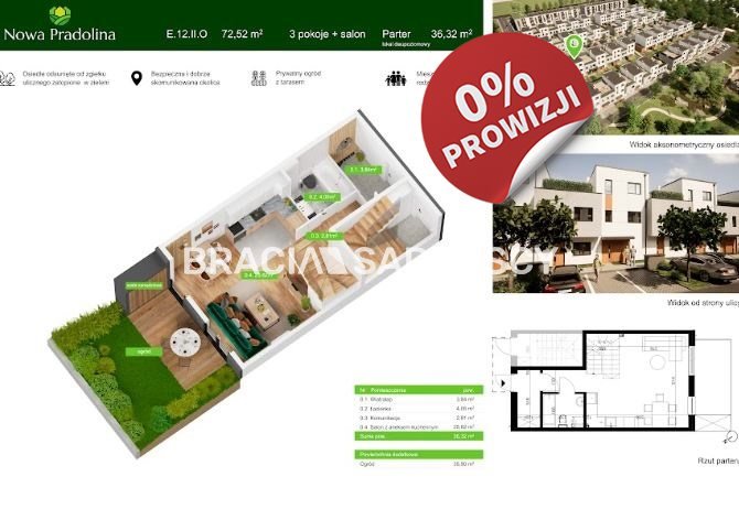 Mieszkanie czteropokojowe  na sprzedaż Tarnów, Zabłocie, Skrzyszowska  73m2 Foto 1