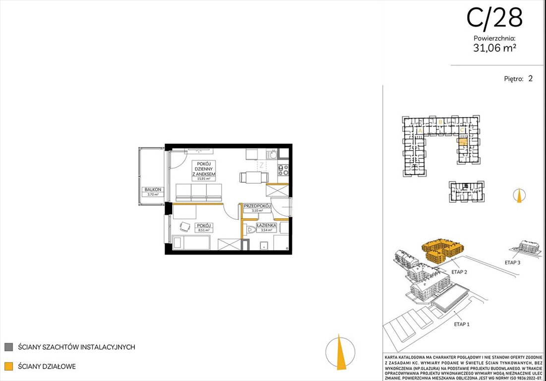 Mieszkanie dwupokojowe na sprzedaż Wrocław, Fabryczna, Maślice  31m2 Foto 19