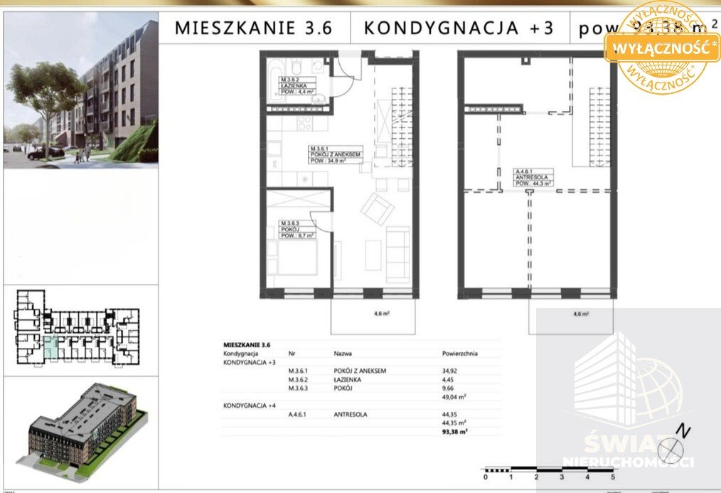 Mieszkanie dwupokojowe na sprzedaż Stargard  93m2 Foto 1