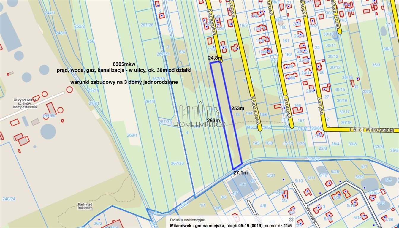Zapraszam do zakupu działki 6307 m² z warunkami zabudowy Milanówek, Milanówek, Kameralna  6 307m2 Foto 1