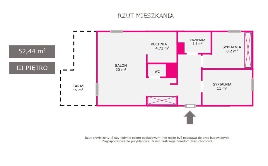 Mieszkanie trzypokojowe na sprzedaż Sosnowiec, Klimontowska  52m2 Foto 2