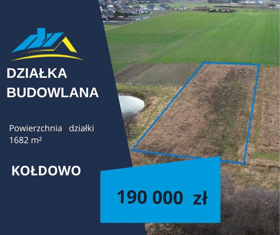 Działka budowlana na sprzedaż Kołdowo  1 682m2 Foto 1