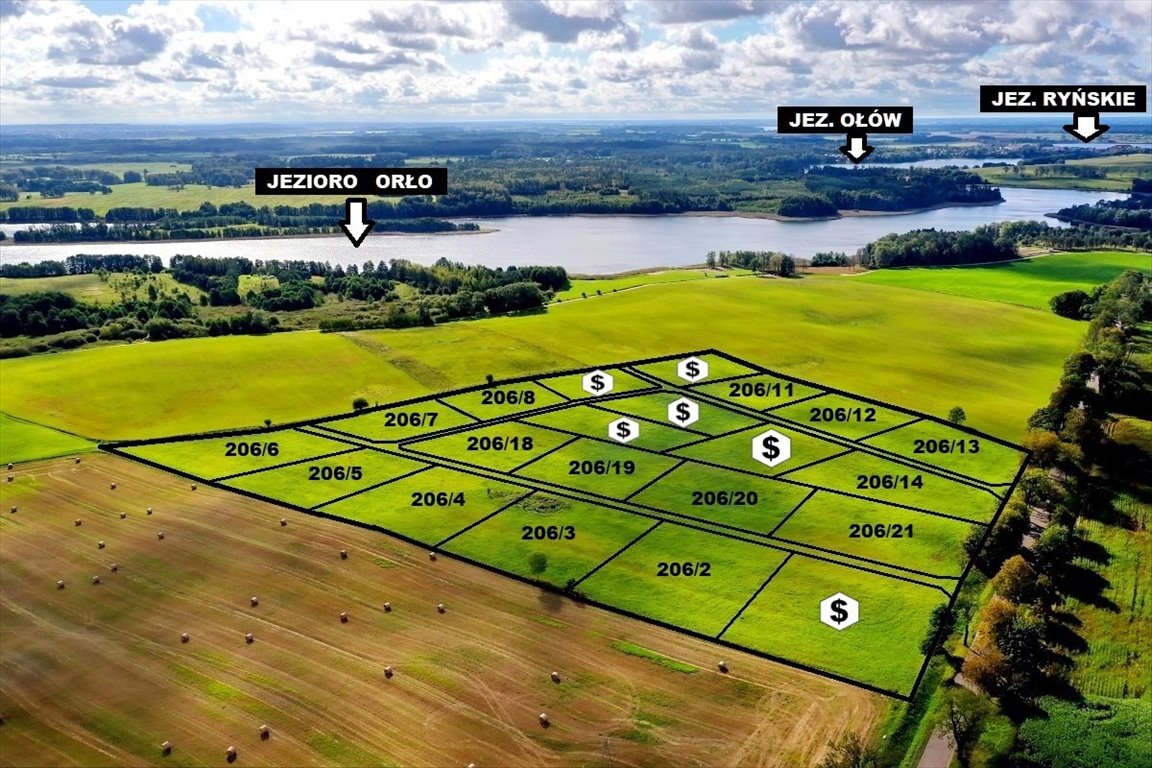 Działka budowlana na sprzedaż Ryn, Orło  3 142m2 Foto 1
