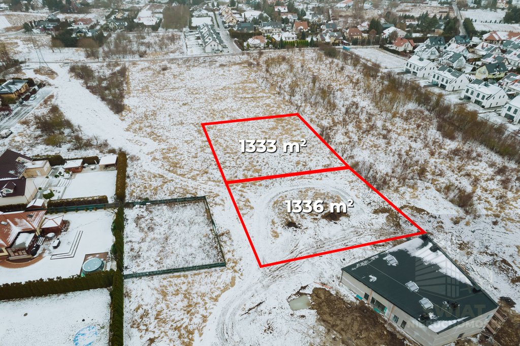 Dwie działki pod inwestycję lub dom w Mierzynie, 1300 m2 każda Mierzyn  2 669m2 Foto 1