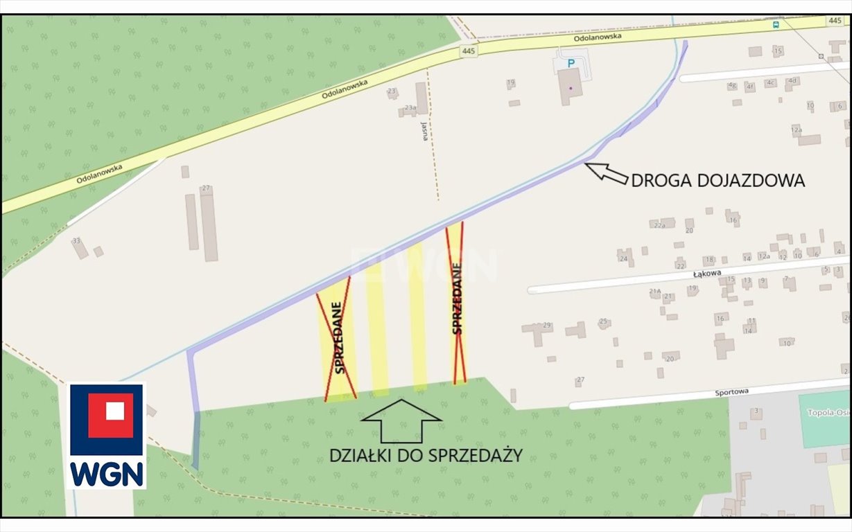 Działki pod lasem w Topoli Osiedle, 0,25 ha, media, spokojna okolica Topola Osiedle, Topola Osiedle, Topola Osiedle  2 500m2 Foto 1