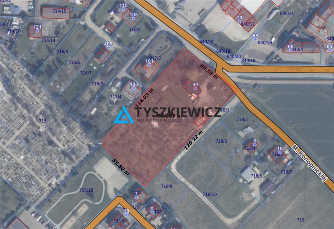 Działka przemysłowo-handlowa na sprzedaż Chwaszczyno, Oliwska  6 800m2 Foto 1