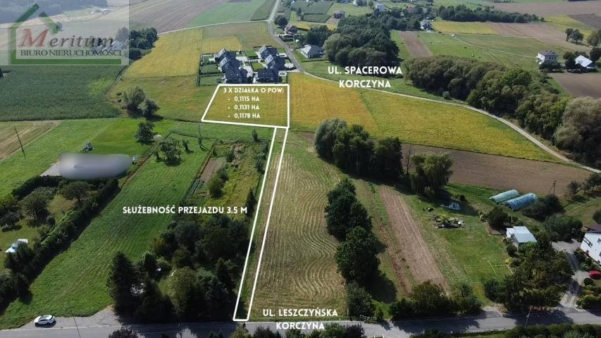 Działki budowlane w Korczynie, spokojna okolica, media Korczyna  1 115m2 Foto 1
