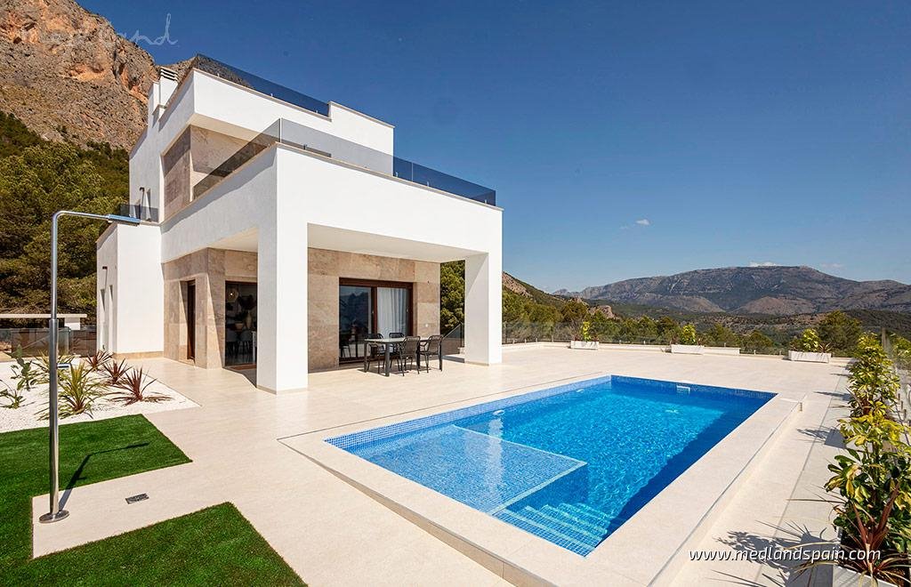 Nowoczesna villa z basenem i panoramicznym widokiem na morze Hiszpania, Polop  129m2 Foto 1