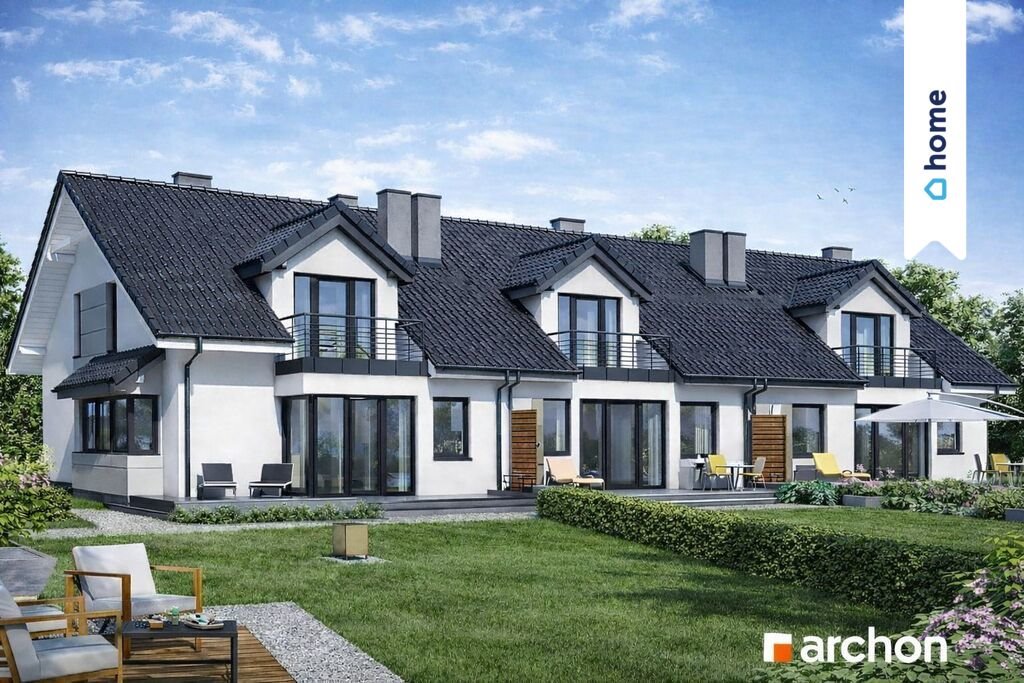 Nowoczesny dom skrajny 145 m² z ogrodem w Kępie Kępa, Reymonta  145m2 Foto 1