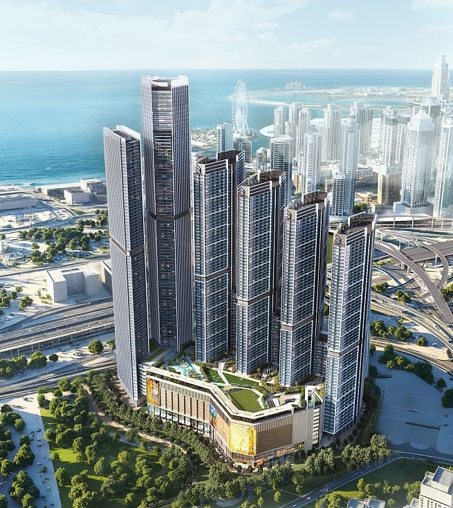Inwestycyjny apartament 64 m2 w JLT Dubaj z basenem Zjednoczone Emiraty Arabskie, Jumeirah Lake Towers, Jumeirah Lake Towers, Jumeirah Lake Towers, Dubaj  64m2 Foto 1