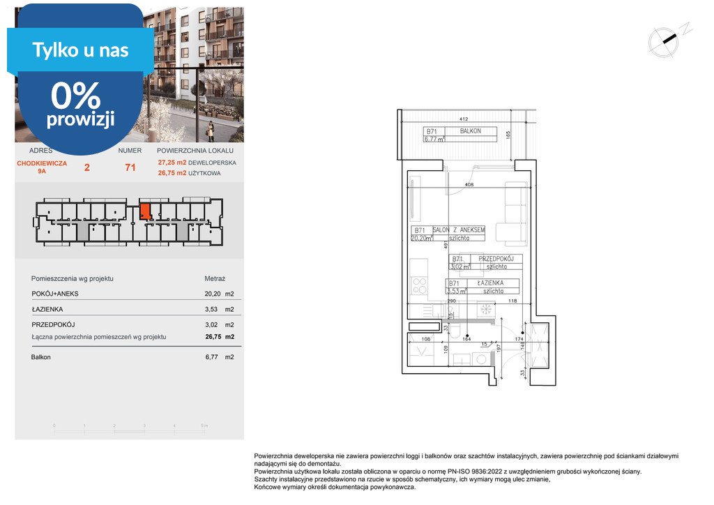 Przestronne 40,04 m² w Bielawach – idealne dla singla lub pary Bydgoszcz, Bielawy, Jana Karola Chodkiewicza  40m2 Foto 1