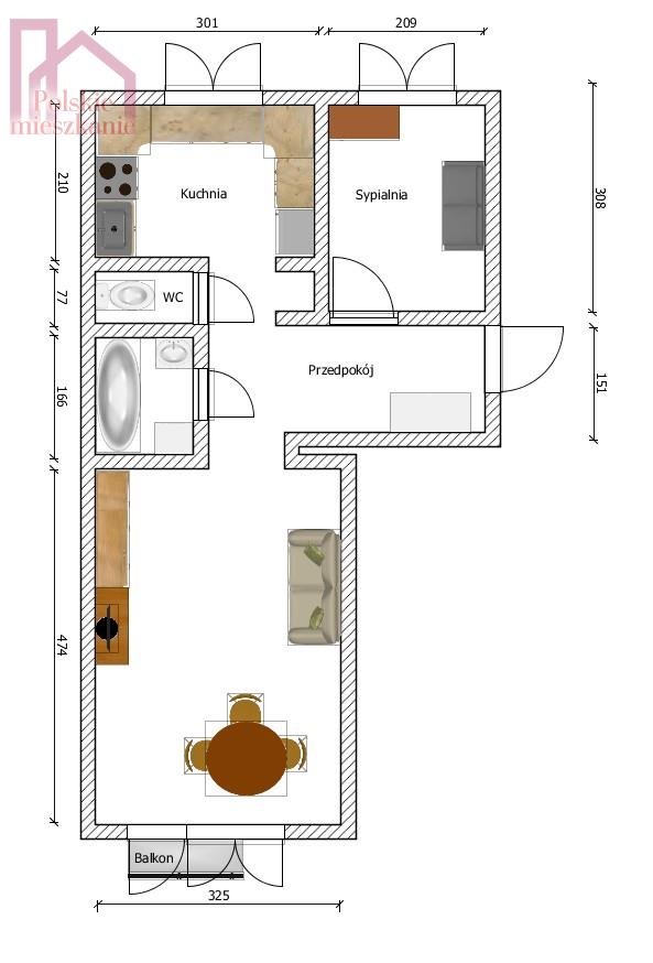 Przytulne 2-pokojowe mieszkanie z balkonem, parkingiem i zielenią Przemyśl, Kordiana  39m2 Foto 1