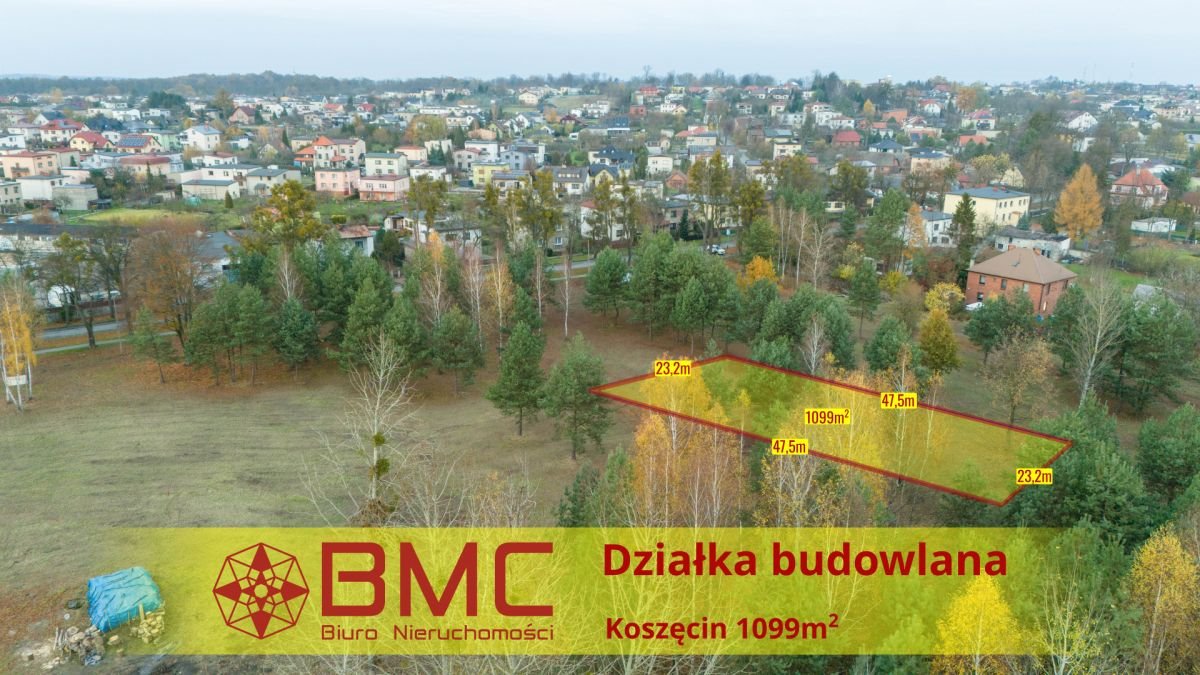 Działka budowlana na sprzedaż Koszęcin, Słowików  1 099m2 Foto 1