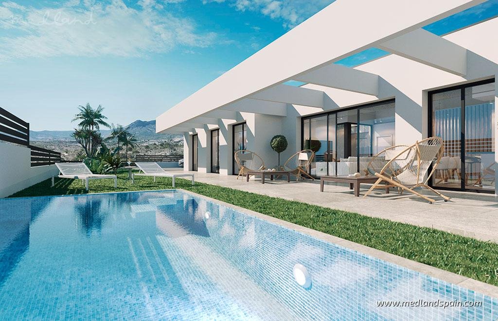 Nowoczesne domy z panoramicznym widokiem na Benidorm i morze Hiszpania, Finestrat  295m2 Foto 1