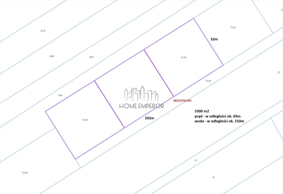 Działka 3300 m² z mediami (prąd, woda) w Górze Kalwarii Moczydłów  3 300m2 Foto 1