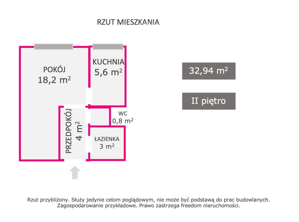 Kawalerka na sprzedaż Sosnowiec, Bohaterów Monte Cassino  33m2 Foto 1