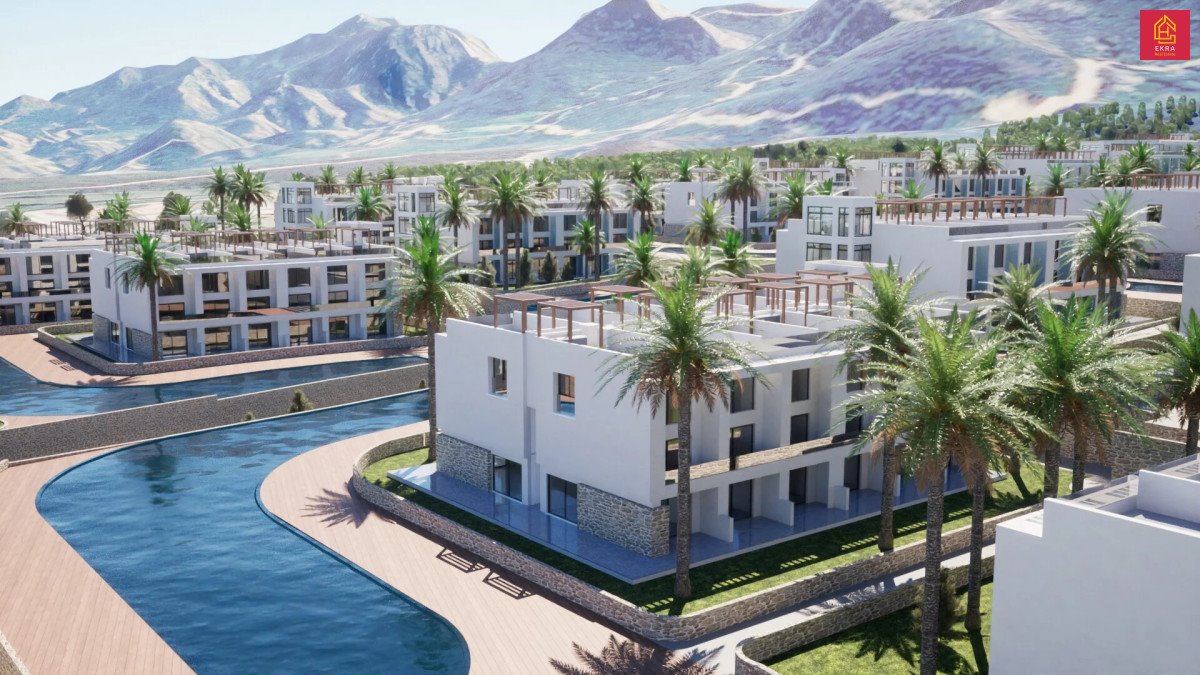 Apartamenty z widokiem na morze w Tatlısu, 250 m od plaży Cypr, Talisu, Tatlisu  49m2 Foto 1
