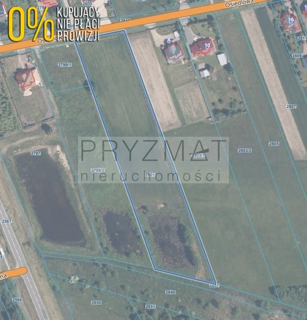 Działka 9 200 m² z mediami, stawem i szerokim dostępem Rudzienko, Osiedlowa  9 200m2 Foto 1