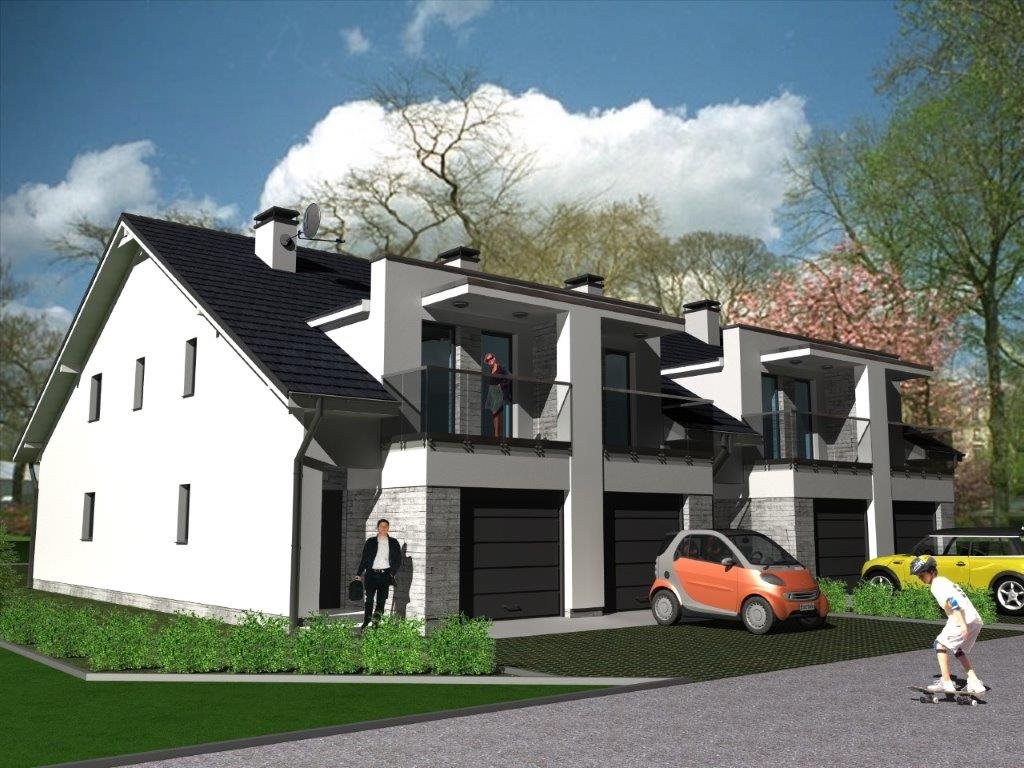 Nowoczesny dom bliźniaczy 105 m2 z garażem i ogrzewaniem podłogowym Świnoujście, Przytór, Przytór, Słoneczna  106m2 Foto 1