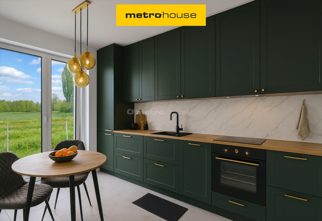 Nowoczesny dom w zielonej dolinie Miazgi, 109 m², garaż Łódź, Widzew, Gajcego  109m2 Foto 1