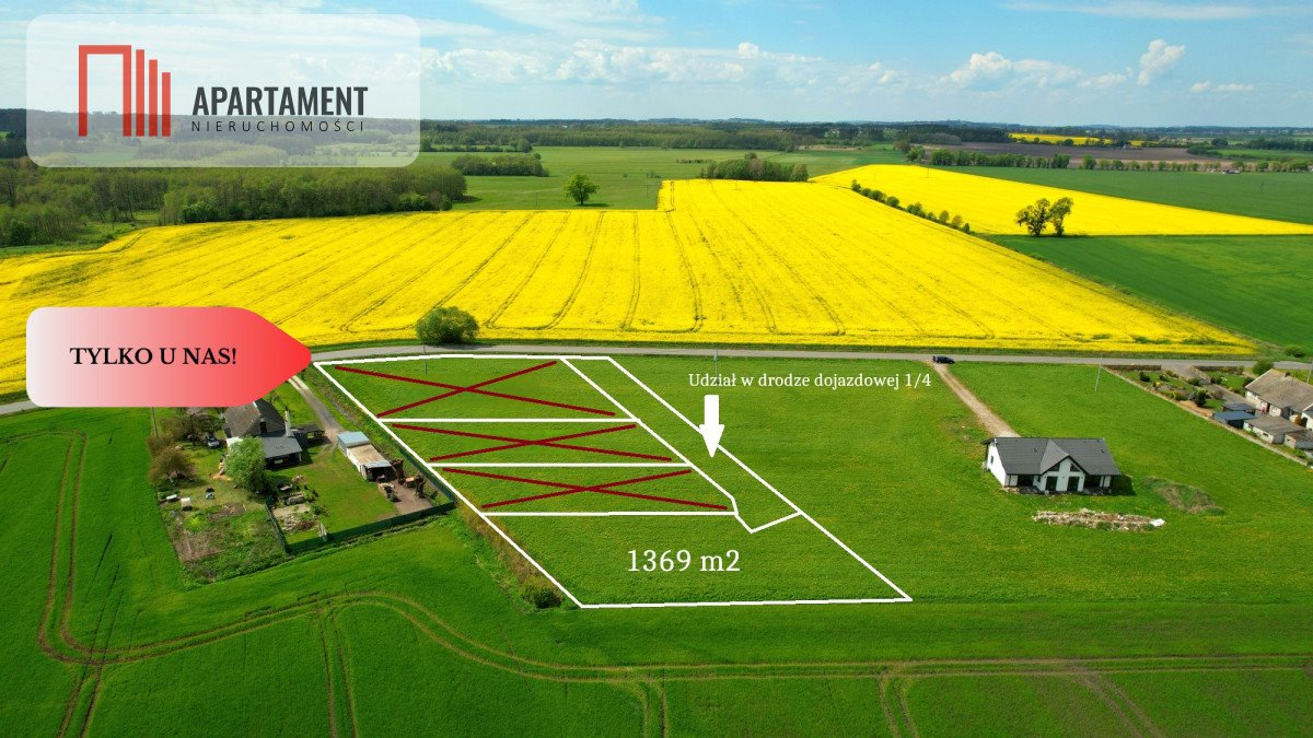 Działka budowlana 1369 m2 w Zalesiu – cicha okolica Zalesie  1 369m2 Foto 1