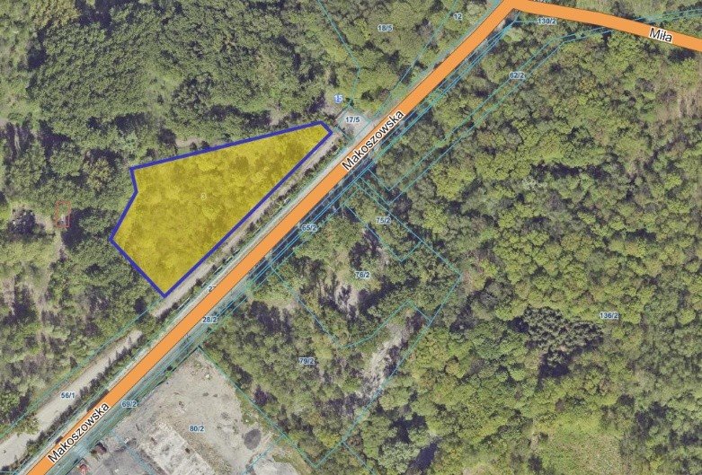 Do sprzedania działka 5693 m² w Zabrzu z dostępem do głównych dróg Zabrze, Makoszowska  5 693m2 Foto 1