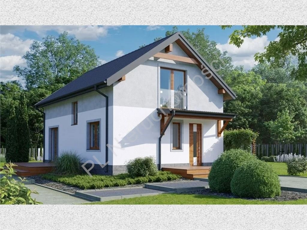 Nowoczesny dom wolnostojący w stanie deweloperskim, 92 m2 Adamów  90m2 Foto 1