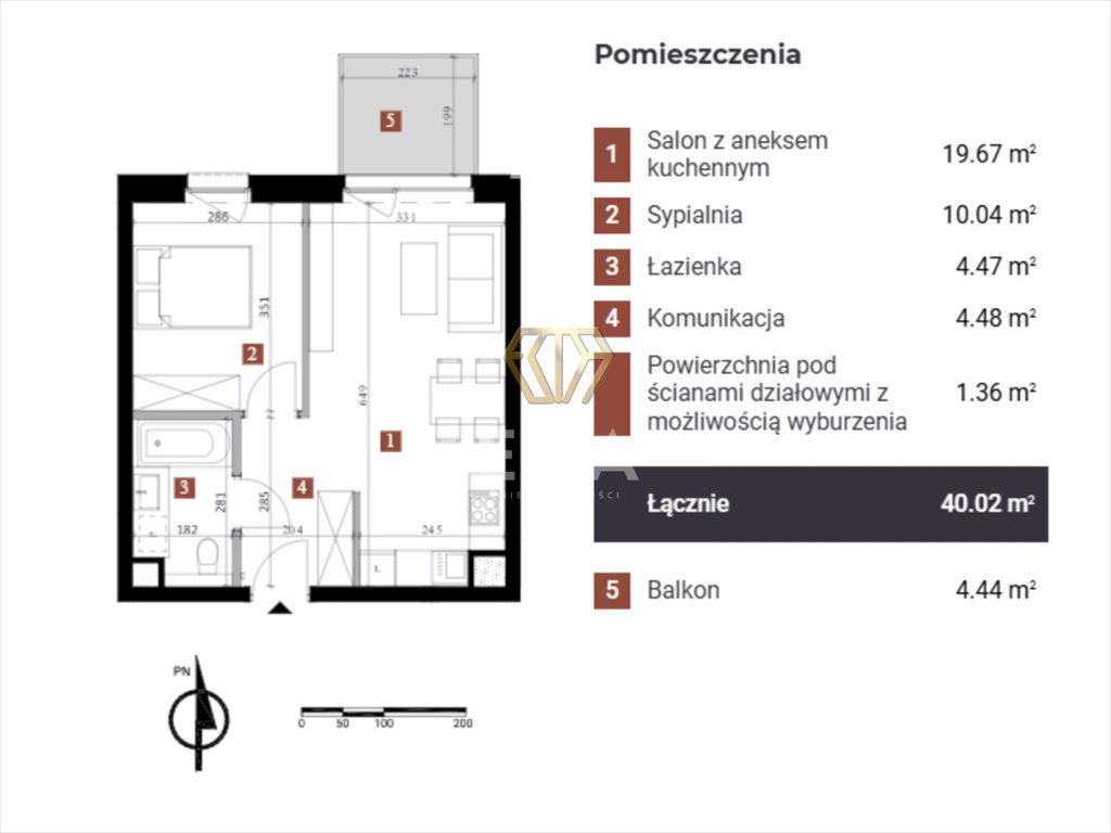 Mieszkanie dwupokojowe na sprzedaż Dąbrowa Górnicza, Przemysłowa  40m2 Foto 4