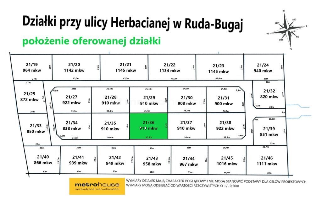 Działka inna na sprzedaż Ruda-Bugaj, Herbaciana  910m2 Foto 6