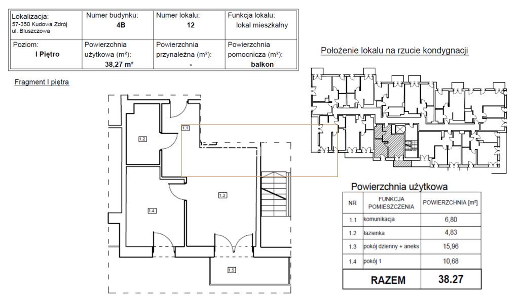 Mieszkanie dwupokojowe na sprzedaż Kudowa-Zdrój, Bluszczowa  38m2 Foto 3