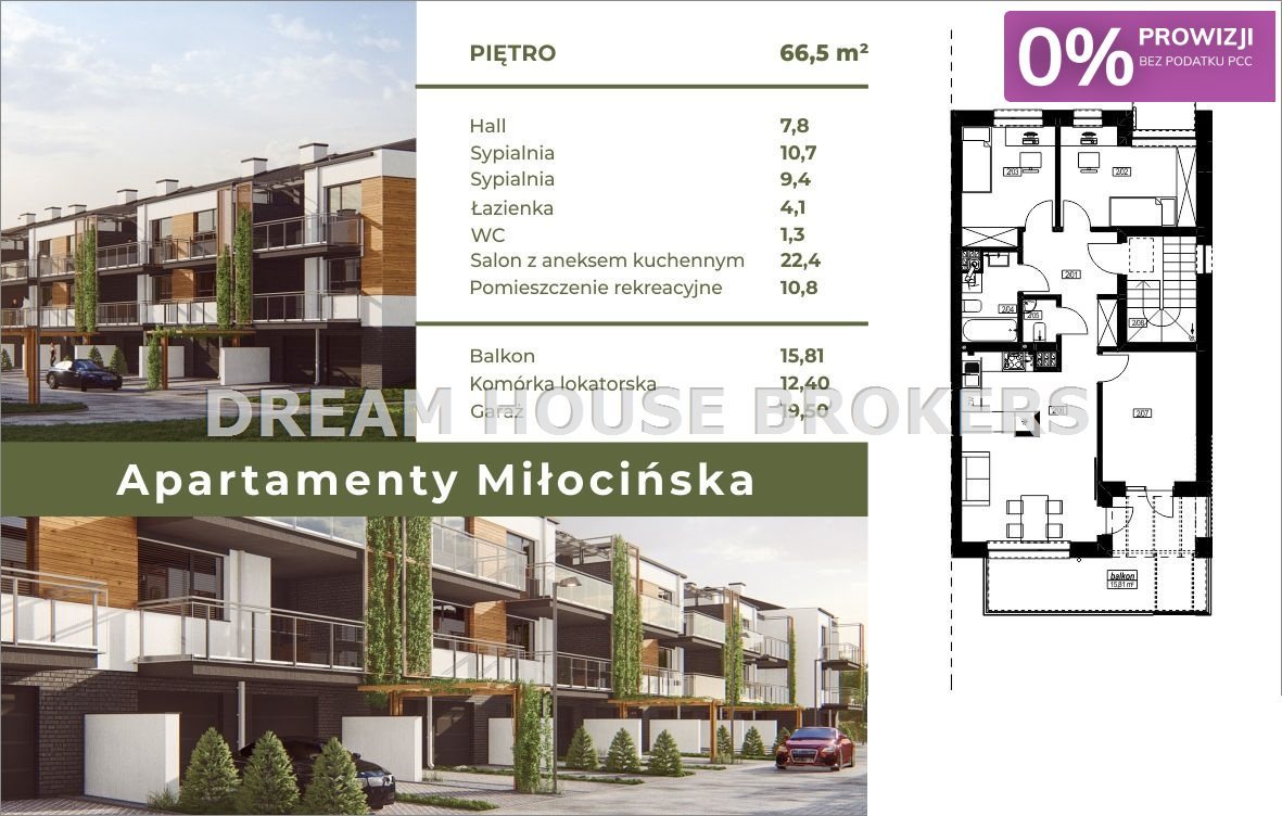 Mieszkanie czteropokojowe  na sprzedaż Rzeszów, Miłocin, Miłocińska  67m2 Foto 3