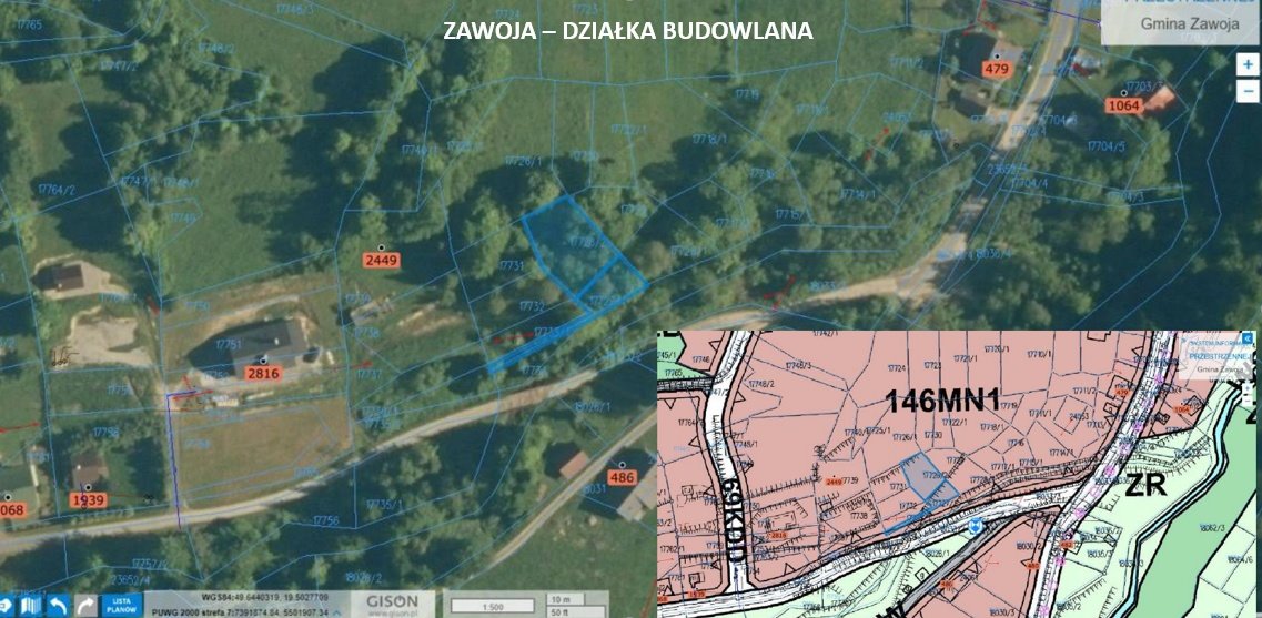 Działka budowlana na sprzedaż Zawoja  525m2 Foto 10