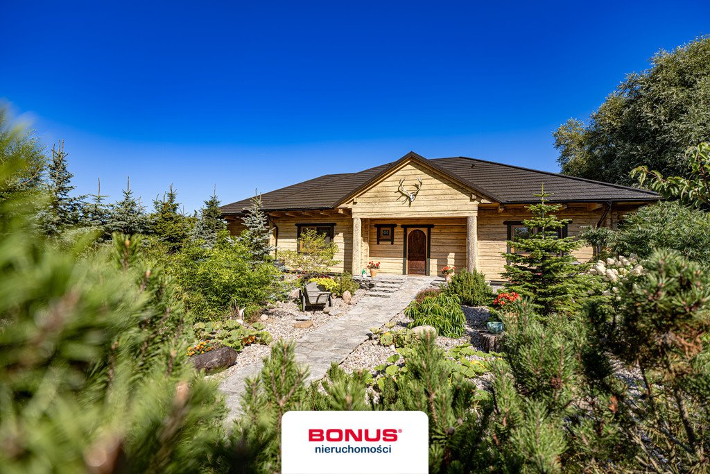 Dom z bali 222 m² - prywatny staw, kominek, nowoczesne rozwiązania Karkowo  222m2 Foto 1