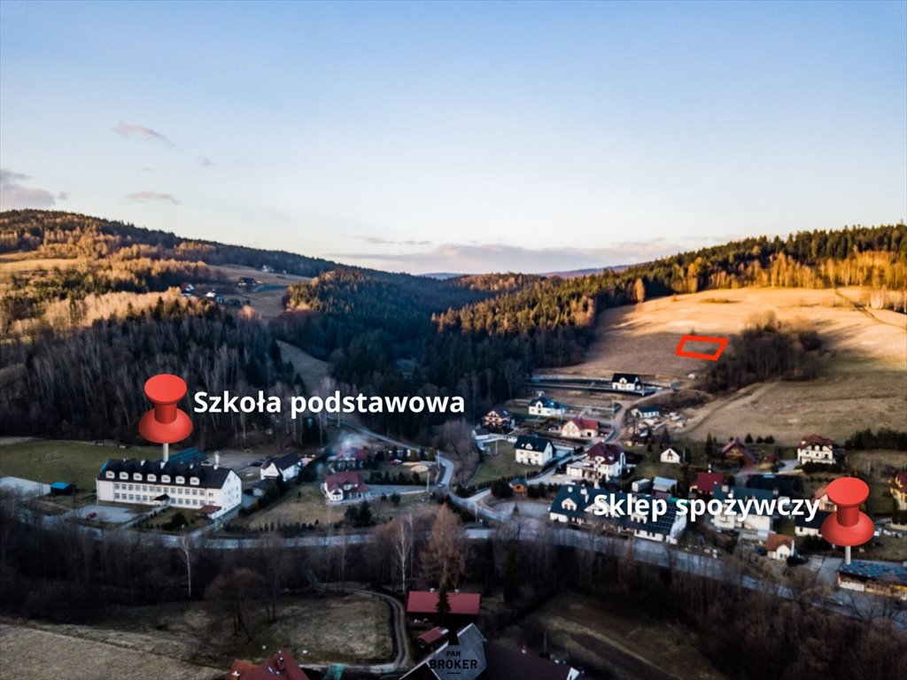 Działka budowlana na sprzedaż Skomielna Czarna  1 485m2 Foto 2