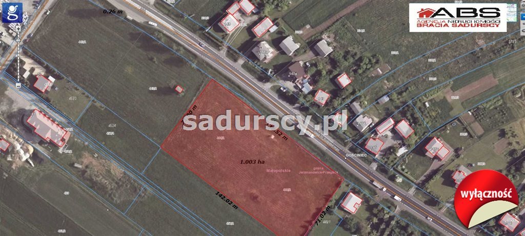 Działka inwestycyjna pod dzierżawę Jerzmanowice, al. Jana III Sobieskiego 10 256m2 Foto 1 Działka inwestycyjna pod dzierżawę Jerzmanowice, al. Jana III Sobieskiego 10 256m2 Foto 1